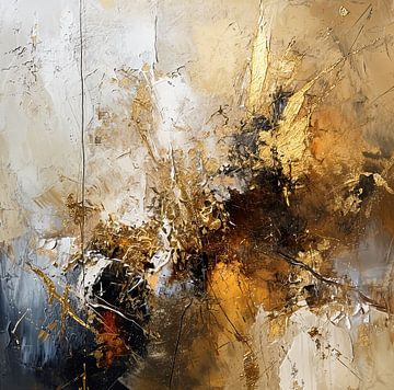 Goud Abstract | Goud Abstract Spel van ARTEO Schilderijen