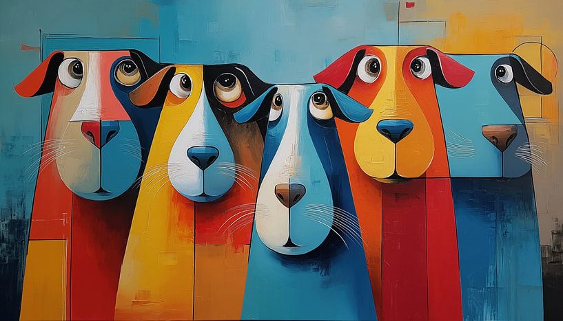 Abstracte cavia's panorama van TheXclusive Art