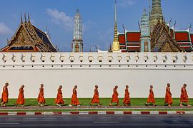 Monks on their way to the royal palace by resuimages