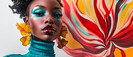 Expressive portrait shot with colours by Poster Art Shop