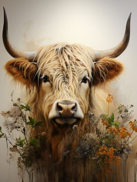Flora en hooglander van Eva Lee
