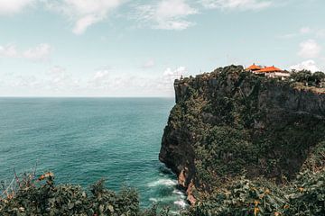 Turquoise Blue Ocean at Uluwatu Temple by Troy Wegman