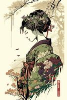 Geisha in het park