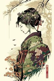 Geisha im Park von Ariadna de Raadt-Goldberg