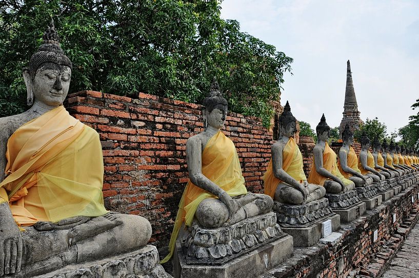 The Harmony of Buddha Statues in Ayutthaya by Frank Photos