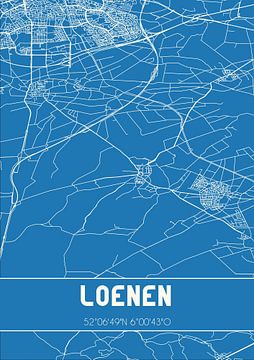 Blauwdruk | Landkaart | Loenen (Gelderland) van Rezona