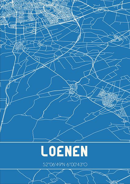 Blueprint | Map | Loenen (Gelderland) by Prints of Place