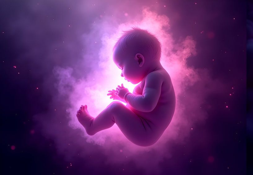 Ungeborenes Baby im Mutterleib von Egon Zitter