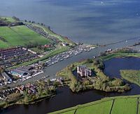 1988: Historisches Luftbild des Muiderslot