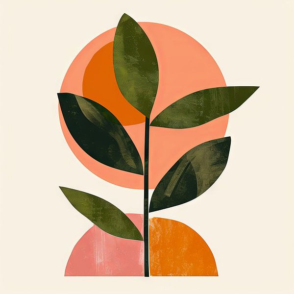 Minimalist plant art - Abstract style by Poster Art Shop
