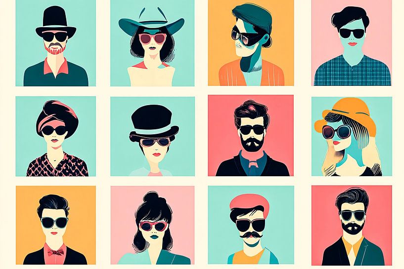 Cheerful portraits with sunglasses by Art & Soul Creations