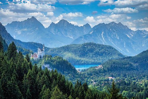 Koninklijke kastelen Neuschwanstein en Hohenschwangau van Einhorn Fotografie