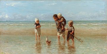 Children of the Sea, Joseph Israel, light warm colours by Yanuschka | Noordwijk Fotografie en Vintage Art
