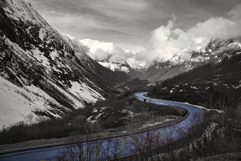 Road leading through the Norwegian high mountains by Martin Köbsch