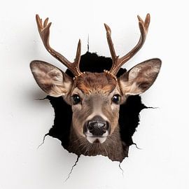 Reindeer from the wall by TheXclusive Art