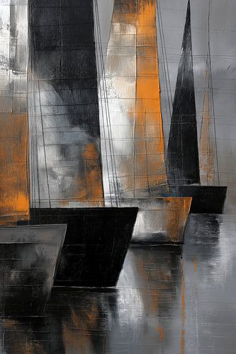 Zeilboot abstract van Bert Nijholt