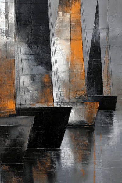Zeilboot abstract van Bert Nijholt