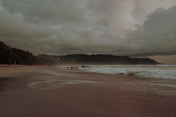 Mistig, dromerig strand van Costa Rica, ruig van Nicole de Ruijter
