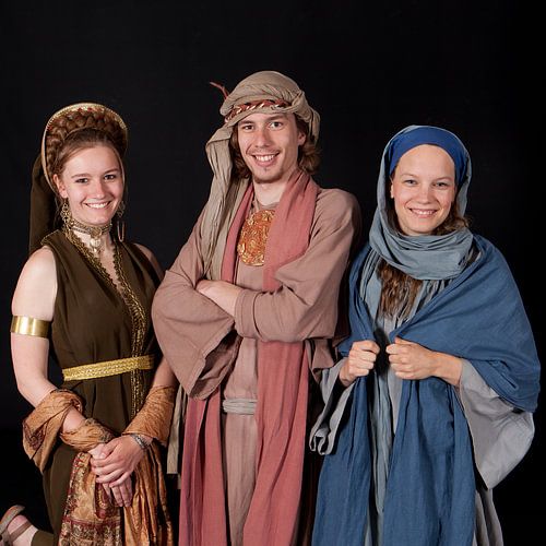 groepsportret van jongere passiespelen