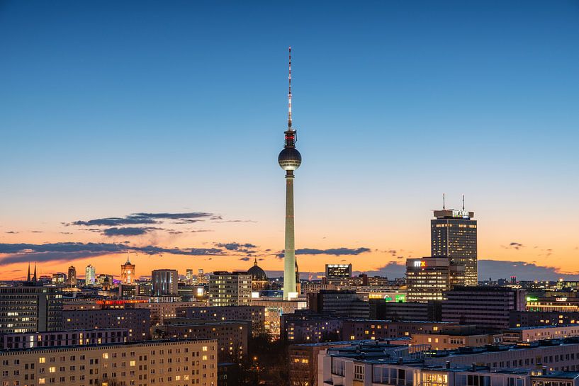 L'horizon de Berlin à l'heure bleue par Robin Oelschlegel