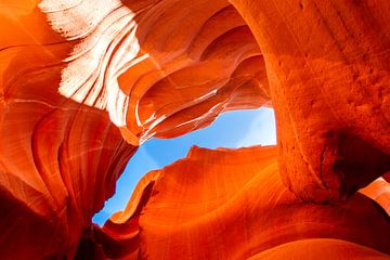 Rode orange Antelope Canyon - Arizona landschap foto print - reis fotografie van LotsofLiekePrints