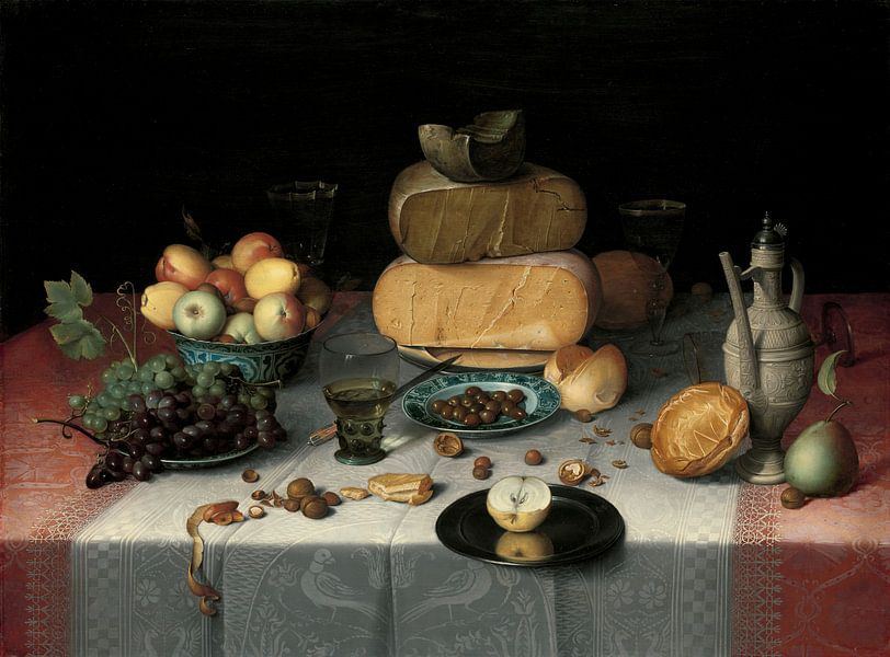 Stillleben mit Käse, Floris Claesz van Dijck von Meesterlijcke Meesters