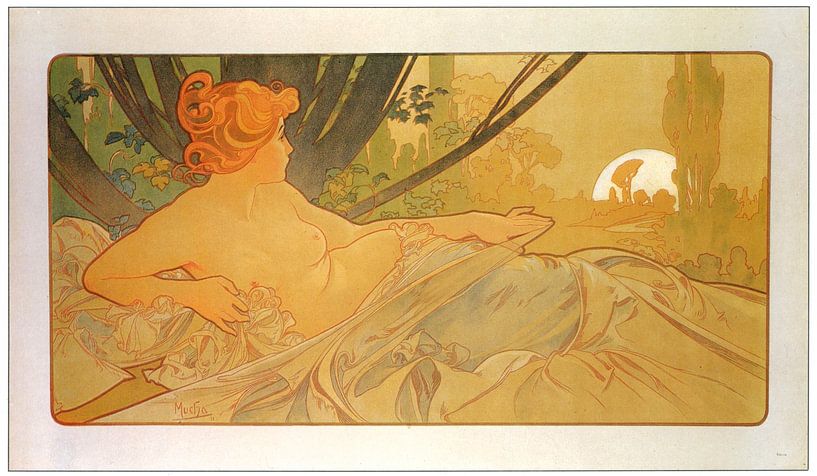 Aurore door Alphonse Mucha van Peter Balan