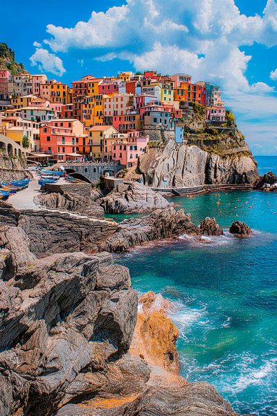 Küstenlandschaft Italien von Poster Art Shop