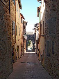 Looking Down Via Marconi Paciano Umbria by Dorothy Berry-Lound