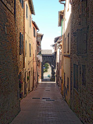 Uitzicht op Via Marconi Paciano Umbrië