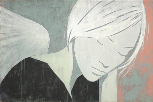 Woman Portrait | Light Bow by ARTEO Paintings