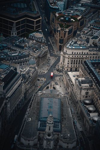 Londoner Doppeldecker von oben