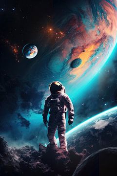 Astronaut van Digitale Schilderijen