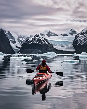 Canoe in the ice by fernlichtsicht