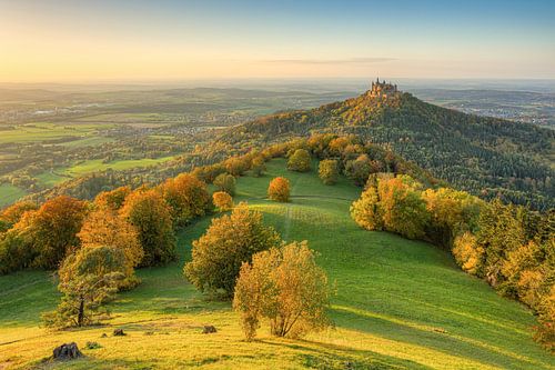 Hohenzollern castle in autumn