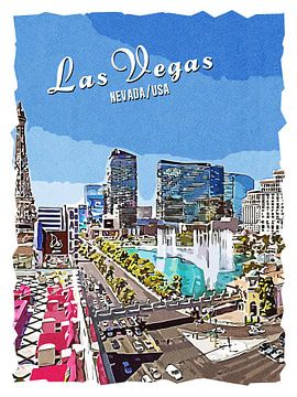 Las Vegas sur Printed Artings