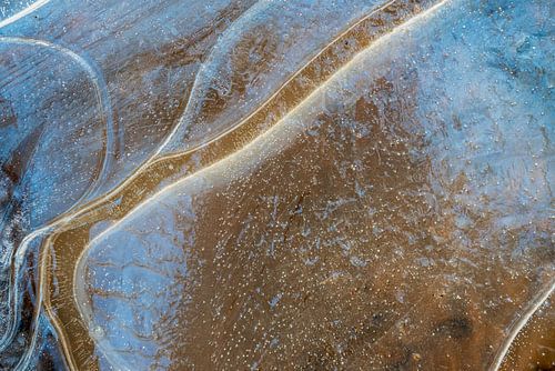 Abstrait de la nature #4 brun et bleu