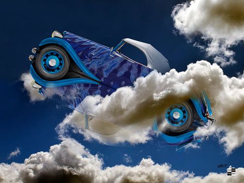 Citroën Traction Avant Cabrio Tweeling in de wolken
