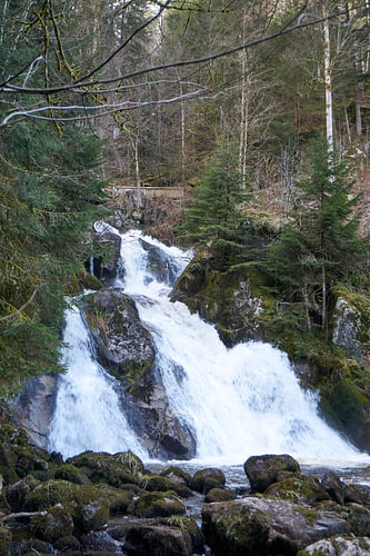 Imposing and beautiful Triberg Waterfalls in the Black Forest
