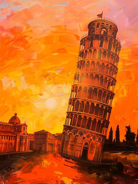 Der schiefe Turm von Pisa von Poster Art Shop