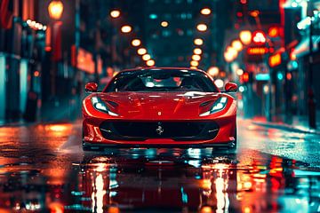 Fascinerende Ferrari Portofino in de regen van Skyfall