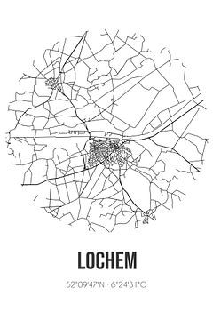 Lochem (Gelderland) | Landkaart | Zwart-wit van MijnStadsPoster
