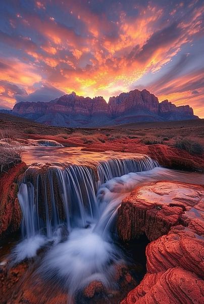 Romantischer Herbstblick auf Berge von fernlichtsicht