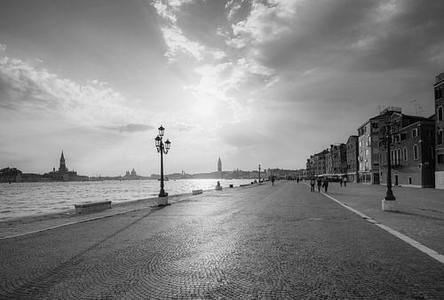Venice Grand Canal , Riva dei sette martiri, promenade by Ronald Tilleman