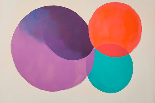 Coloured circles in a harmonious interplay