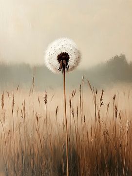 Minimalistische Paardenbloem van Preet Lambon