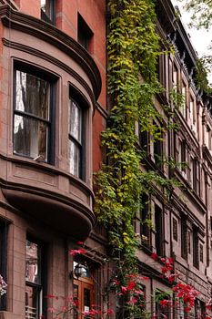 New York:  Upper West Side brownstone huis met klimop