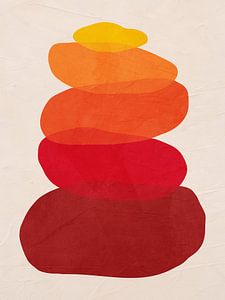 Moderne Abstrakte Organische Geometrische Farbkunst