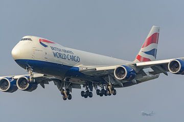 Landing British Airways World Cargo Boeing 747-8. van Jaap van den Berg