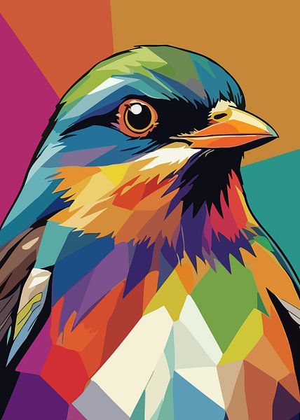 Europäischer Robin Pop Art Stil von MIROKKU